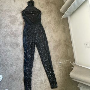 black sparky unitard dance costume